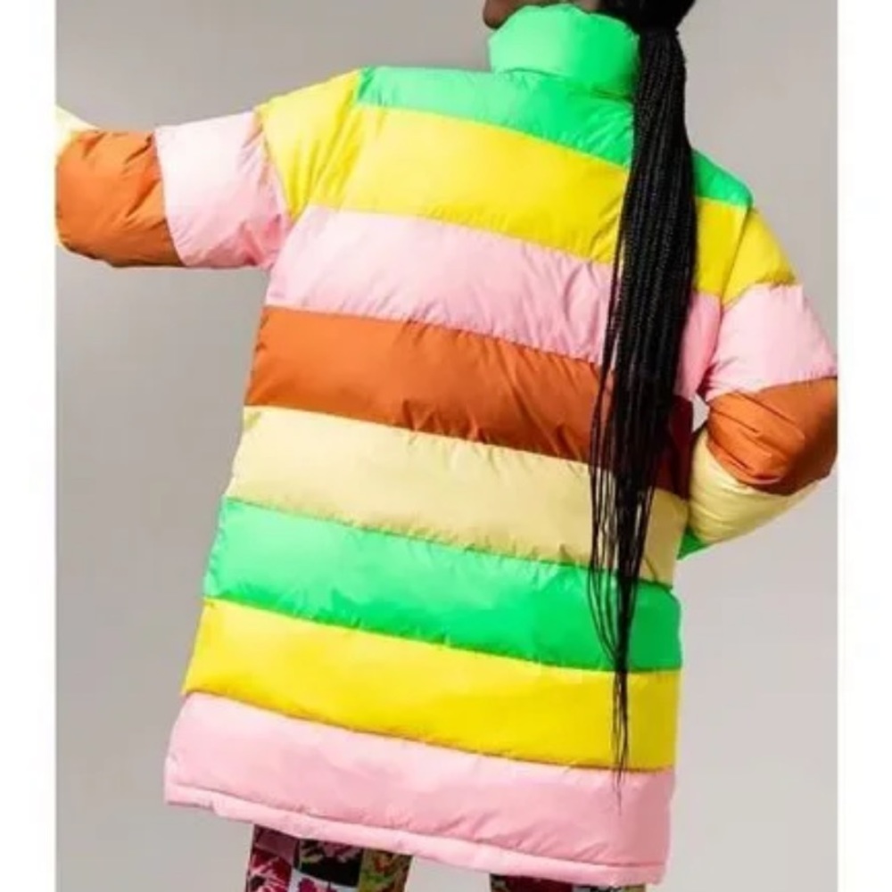 New Rachel Antonoff x Free People Terry Colorblock XS & Med Pink Striped Coat - Picture 5 of 16